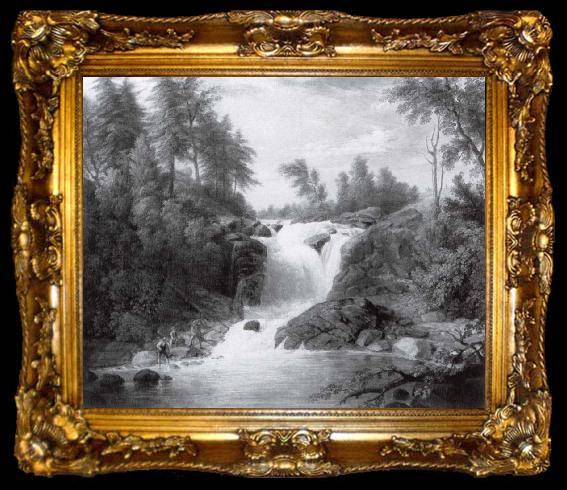 framed  Asher Brown Durand Boonton Falls,New Jersey, ta009-2
